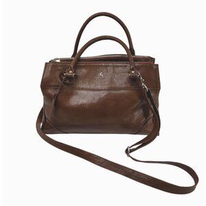 Ashwood Gina Bridge Women's Brown Leather Adjustable Strap Crossbody Bag